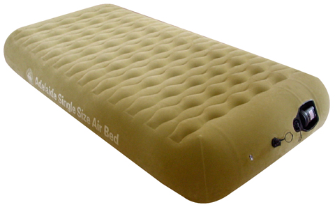 Single flocked air bed