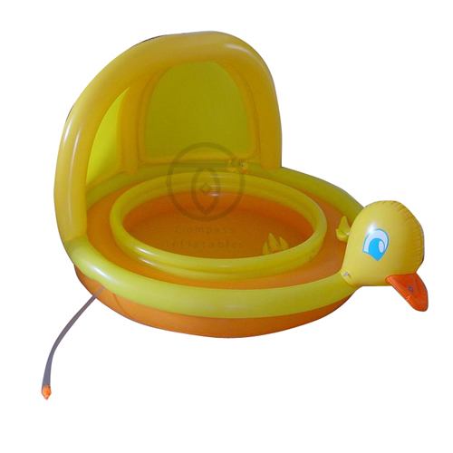 duck pool with sprinkler